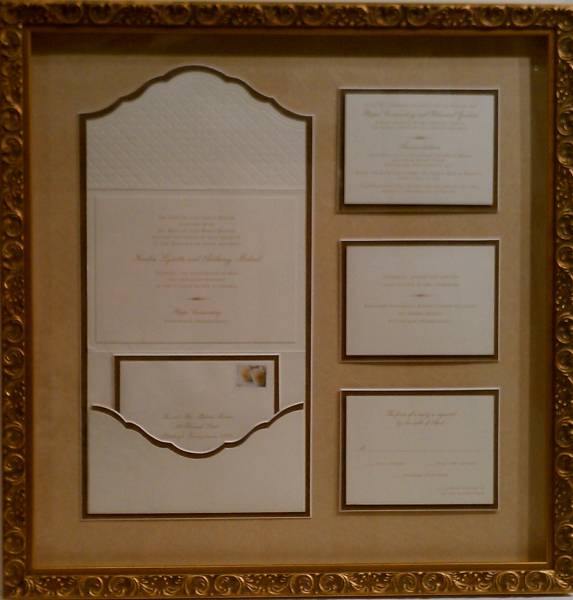 Ideas for framing wedding invitations